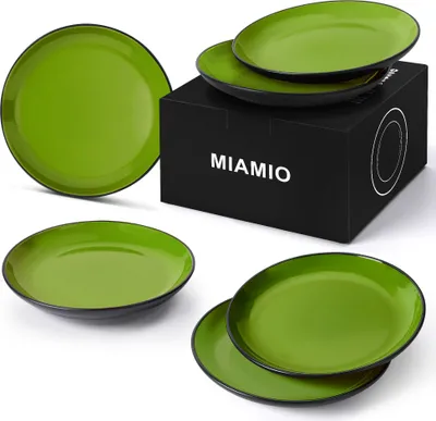 Produktbild von Le Papillon Plates Set of 6 20.5cm, Green