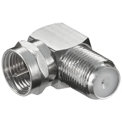 Produktbild von goobay Verbinder F Stecker auf F Kupplung 90°Winkel (Bulk)