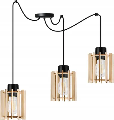 Obrázok produktu pre Moderná LED stropná lampa z dreva