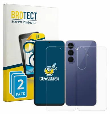 Produktbild von 2x Für Samsung Galaxy S26 FE (Display+Rückseite) Schutzfolie BROTECT Displayschutz Display Schutz Folie Klar Transparent