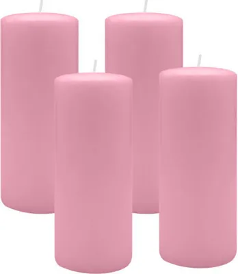 Produktbild von 4er Set Adventskranzkerzen Rosa Ø 50 x 200 mm