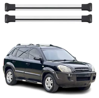 Produktbild von Dachträger Grundtäger für Hyundai Tucson mk1 2004-2009 75kg Aluminium Silber 2x