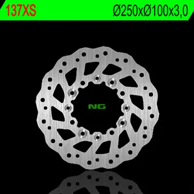 Produktbild von Ng Vordere Bremsscheibe Für Kawasaki Kdx 125/250 '92-14, Klx650 '93-14 (250X100X3Mm) (4 Löcher) Wave