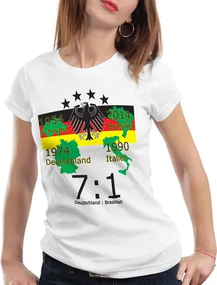 Produktbild von style3 Der 4. Stern für Deutschland WM Fußball Damen T-Shirt Germany Russland 2021 2022 Stadion Fan-Shirt, Farbe:Weiß, Größe:2XL