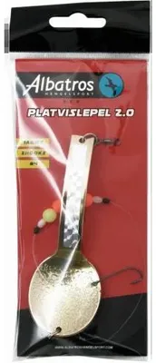 Productafbeelding van Albatros Platvislepel 2.0 met wormhaak, onderlijn en fluo kralen voor zeevissen