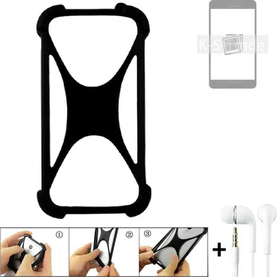 Produktbild von K-S-Trade Handy-Hülle + headphones kompatibel mit Samsung Galaxy S22+ Schutz-Hülle Bumper Silikon Cover Case Silikoncase Silikonbumper TPU Softcase
