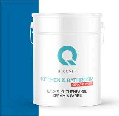 Produktbild von BAD-& KÜCHENFARBE | Dunkelblau | 10 L | für Wände – robust, schmutzabweisend, tiefmatt | Q-COVER