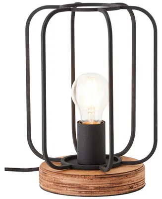 Imagen del producto de Lámpara De Mesa Tosh Industria Negra/Madera Máx. 40W E27 Con Interruptor