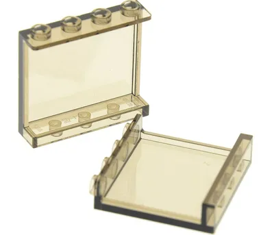 Image de 2x Lego Panneaux 1x4x3 transparent marron Supports latéraux 4570398 35323 87543 60581
