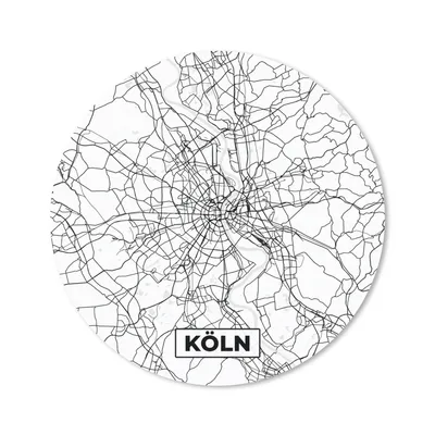 Produktbild von MuchoWow® Mauspad Mousepad Köln - Karte - Stadtplan - Karte 30x30 cm - Mousepads - Maus Mat - Pad - Mausunterlage - Tischunterlage - Schreibtischmatten