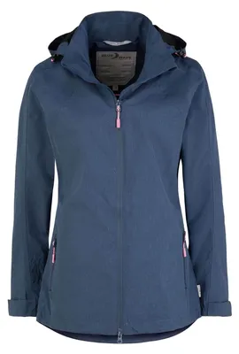 Produktbild von Blue Wave Damen Funktionsjacke Hannah - Outdoor-Jacke Regenjacke mit abnehmbarer Kapuze und Mesh-Innenfutter in Blue Nights Größe 56