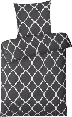 Produktbild von Renforce Bettwäsche 155x220 Anthrazit Muster