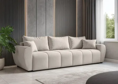 Image de AX LIVING Malatya Big Canapé avec fonction sommeil Canapé-lit en beige 246