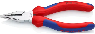 Zdjęcie produktu dla Knipex 08 25 145, Szczypce półokrągłe, Stal, Plastik, Niebieski, Czerwony, 145 mm, 145 g