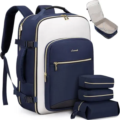 Zdjęcie produktu dla LOVEVOOK Plecak podręczny 40L Samolot, Plecak na laptopa 17 cali, wodoodporny, dla kobiet i mężczyzn