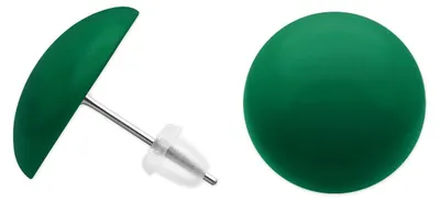 Produktbild von Runde Ohrstecker Ø ca. 16mm in der Farbe  - dunkelgrün