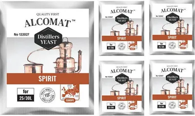 Produktbild von Alcomat SPIRIT Turbo Hefe | Vodka Distiller | Alkohol Brennhefe | Gärhefe Hefe | auf 25 Liter, 5er Set