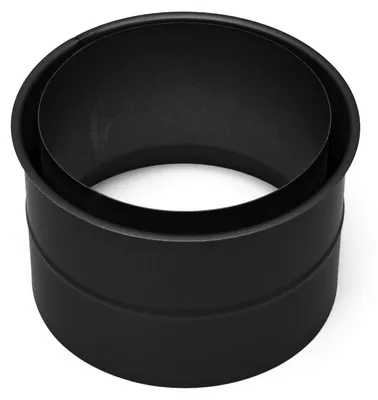 Produktbild von Raik Basic Doppelwandfutter 130mm schwarz für Rauchrohr / Ofenrohr