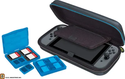 Zdjęcie produktu dla BigBen Nintendo Switch Travel Case Zelda NNS44 (torba transportowa zawierająca 2x pudełka na 4 gry, 2x pudełka na 2 karty micro SD)