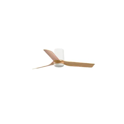 Image de Ventilateur de plafond à basse consommation avec télécommande Mini Punt Tub 90 cm Blanc / Érable