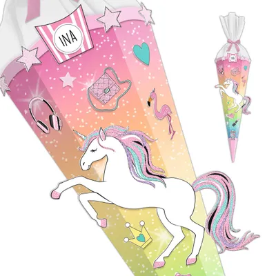 Produktbild von URSUS Schultüten Bastelset Easy Line Rainbow Einhorn