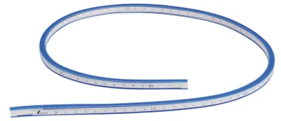 Produktbild von Shinwa 74853 Kurven-Lineal mit Skala, flexibel, 80 cm
