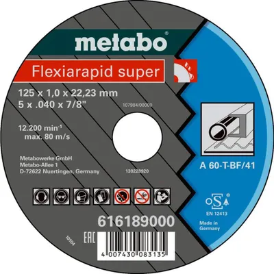 Produktbild von Metabo Flexiarapid super 115x1,6x22,23 Stahl, 616191000