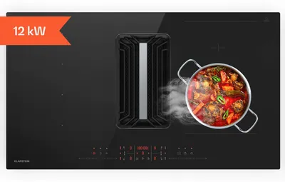Obrázek produktu pro Klarstein AirJet Hybrid Down Air System, Indukční varná deska s integrovanou digestoří, 745 m³/h, EEK A++