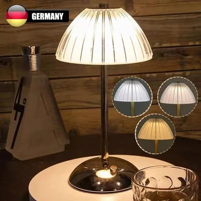 Produktbild von Tischlampe Kabellos LED Akku Tischleuchte Dimmbar Touch Nachttischlampe Nachbildung