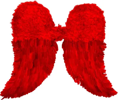 Produktbild von Engel Federflügel rot - Karneval Faschingskostüm