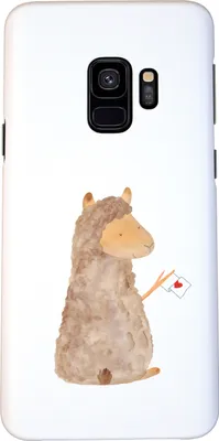 Produktbild von Mr. & Mrs. Panda Samsung Galaxy S9 Handyhülle Alpaka Fahne - Weiß - Geschenk, Alpakas, Handy Schutzhülle, Hülle, Lamas, Cover, Lama, Liebe, Smartphone