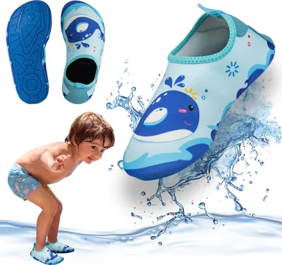 Produktbild von Outtec® Kinder Wasserschuhe, Badeschuhe, Schwimmschuhe, Strandschuhe - Größe 30-31, Uni Jungen - Ultraleicht, Flexibel, Schnelltrocknend