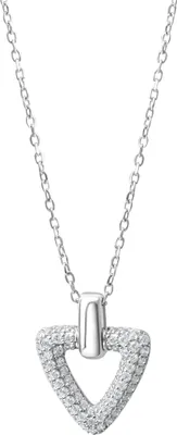 Produktbild von Celesta Silber Anhänger mit Kette 925 Silber weiße Zirkonia