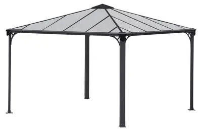 Image de Gazébo tonnelle 13m² gris anthracite - Palram - 702780 - palermo 3600