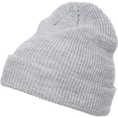 Produktbild von FLEXFIT 1545K | Long Knit Beanie - Extra lange Form zum Umschlagen - Farbe: Heather Grey - Größe: One Size