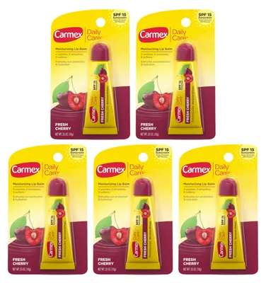 Produktbild von CARMEX - Lippenbalsam - 5er Pack - Lichtschutzfaktor 15 - Kirschgeschmack