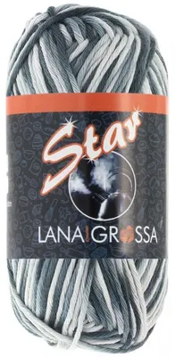 Produktbild von Lana Grossa - Star Print 0321 silbergrau hellgrau dunkelgrau anthrazit