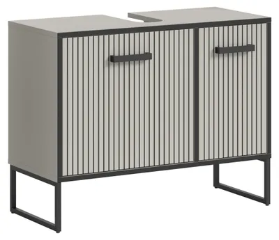 Waschtischunterschrank 80x63x36 cm, Kaschmir Nb., 2 Türen, 2 Einlegeböden