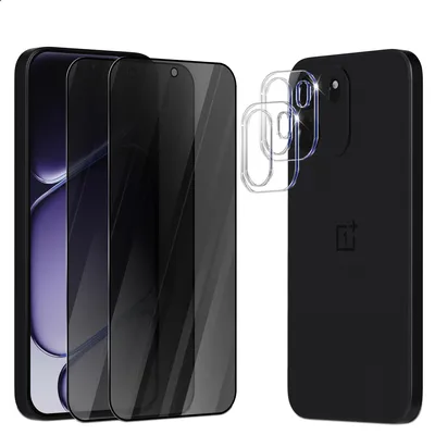 Obrázek produktu pro 2-balení OnePlus Nord CE6 Privacy Ochranné sklo na displej Privacy & 2-balení ochrana objektivu - Tvrzené sklo 9H - Super kvalita 3D