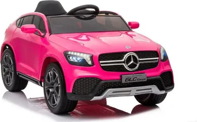 Obrázek produktu pro Dětské vozidlo - Elektrické auto "Mercedes GLC" - licencované - 12V baterie,2 motory+ 2.4Ghz+kožené sedadlo+EVA-růžová barva