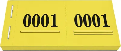 Produktbild von CombiCraft Nummernblock / Doppelnummer Goody in Gelb - 1000 Abrisse