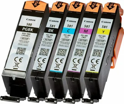 Produktbild von 5 Original Setup Canon PGI580 CLI581 PGI-580 CLI-581 Tintenpatronen Set