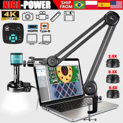 Obrázek produktu pro Digitální mikroskop s 150x zvětšením – 48MP kamera – kovový – nabíjení přes USB