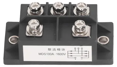 Produktbild von 100A 1600V Brückengleichrichter Messingplatten-Wärmeableitung 3-Phasen-Leistungsdiodenmodul