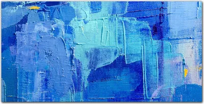 Produktbild von Coloray Bild aus Leinwand 140x70 Leinwand Dekoration - blaue Wand