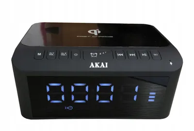 Zdjęcie produktu dla Akai ACRB-1000, Zegar, Cyfrowy, FM, PLL, LED, Czarny, Przyciski