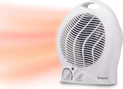Immagine prodotto di Stufetta elettrica ventilata compatta, 2 livelli di potenza, 2000 W, termostato, funzione ventilatore