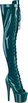 Obrázok produktu pre ADORE-3021GP Dámske čižmy Pleaser, modrý patent , EU 38, US 8