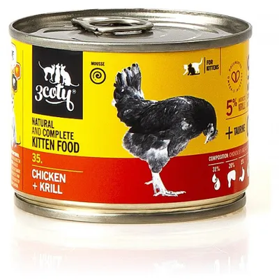 Productafbeelding van 3COTY 35. Kip en krill (voor kittens) - natvoer voor katten - 180g