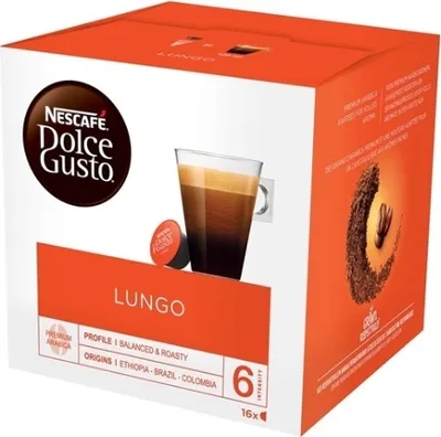 Produktbild von Nescafé Dolce Gusto Lungo, Kapseln, Kaffeekapsel, Café, Coffee, Kaffee, 16 Kapseln